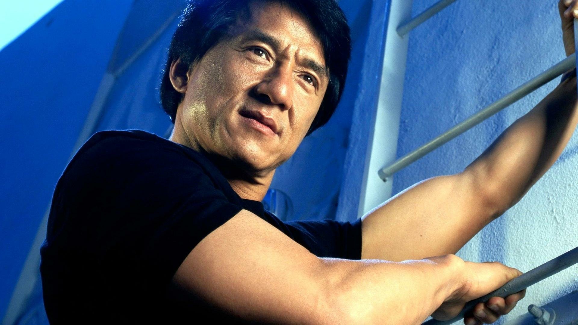 Jackie Chan iconic action shot